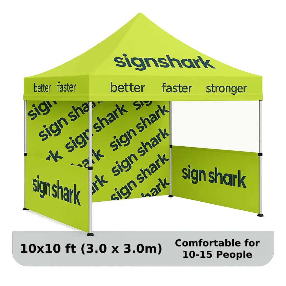 10x10 Custom canopy tent comfortable for 10-15 People