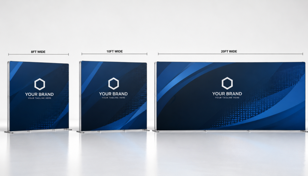 Custom straight tension fabric trade show display