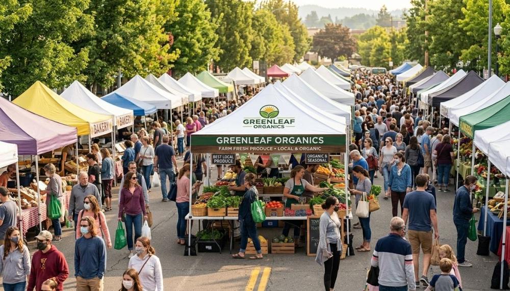 Durable Custom Canopy Tent 10x10 frame and fabric for outdoor farmers markets