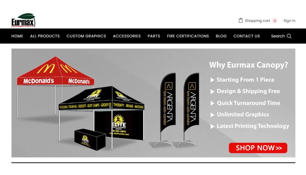 custom canopy tents at outdoor trade show event