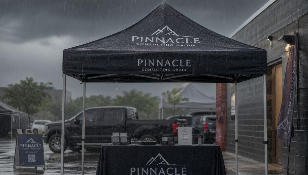 Heavy-duty 10x10 custom canopy tent with waterproof 600D polyester fabric