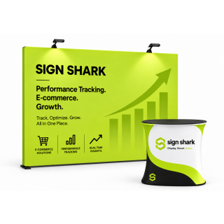Pop-Up Trade Show Display with Custom Backdrop & Counter